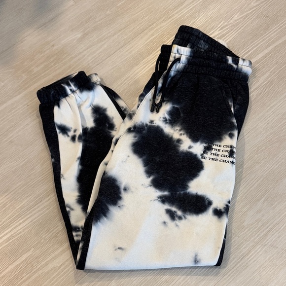 Vitality Pants - Tie-Dye Black & White Sweatpants